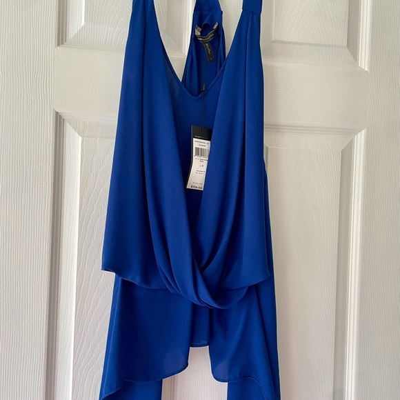 BCBGMAXAZRIA. Solange, Back-Drape Halter Top. - Picture 2 of 5